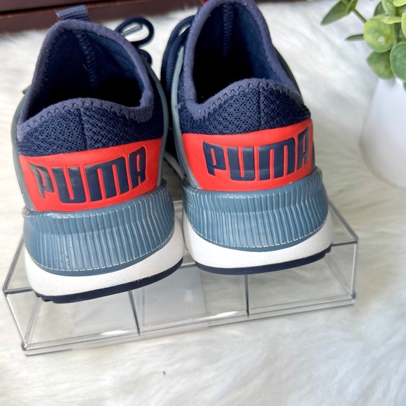 Puma Pacer Future Lace Up Sneakers Youth Boys Size 4.5C Navy Red - Picture 9 of 11